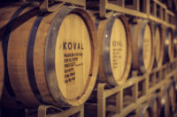 Barrels in the KOVAL Distillery in Chicago