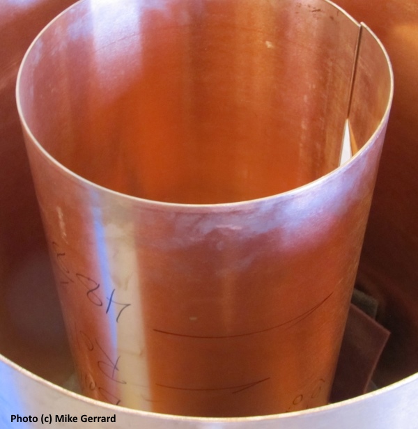Rolled copper at the Vendome Copper and Brass Works in Louisville, Kentucky, USA.
