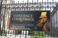 Sign for the Courvoisier Visitor Centre in Jarnac near Cognac in France