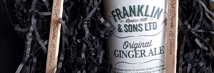 Bottle of Franklin and Sons ginger ale for a gin and ginger ale cocktail