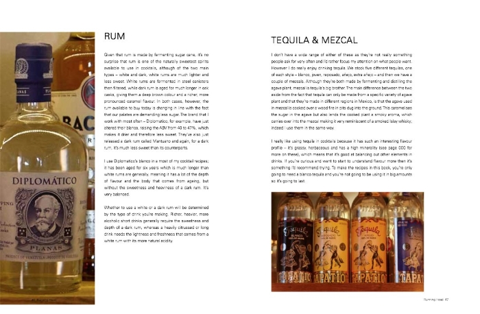 The Modern Cocktail Book Review rum, tequila and mezcal spread