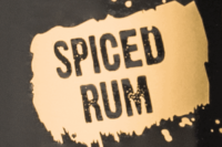 Details from label on a bottle of Dead Man's Fingers Spiced Cornish Rum