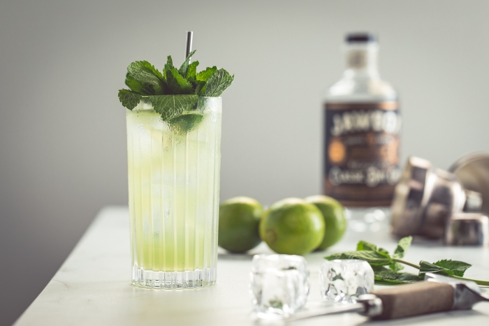 Mojito cocktail made with Jawbox Gin from Northern Ireland