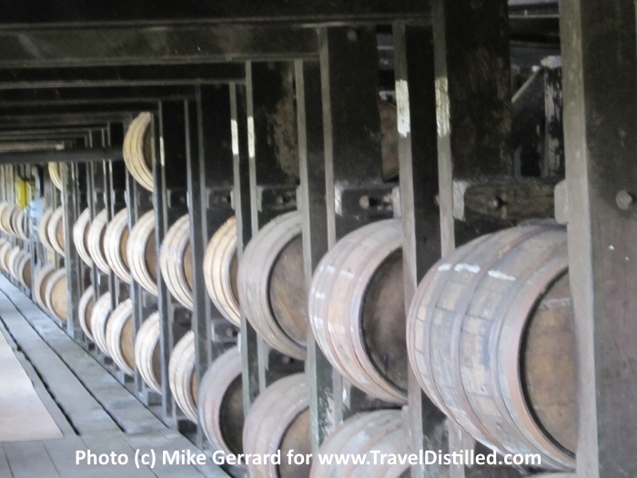 Bourbon barrels at The Wild Turkey Distillery on the Kentucky Bourbon Trail