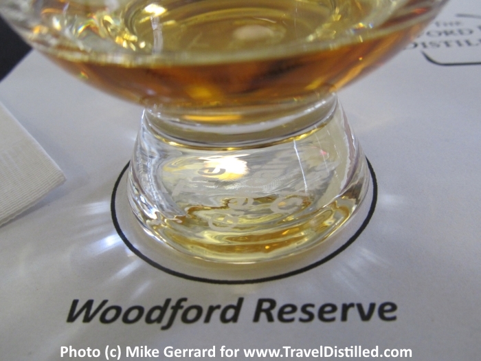 Tasting glass at the Woodford Reserve Distillery on the Kentucky Bourbon Trail