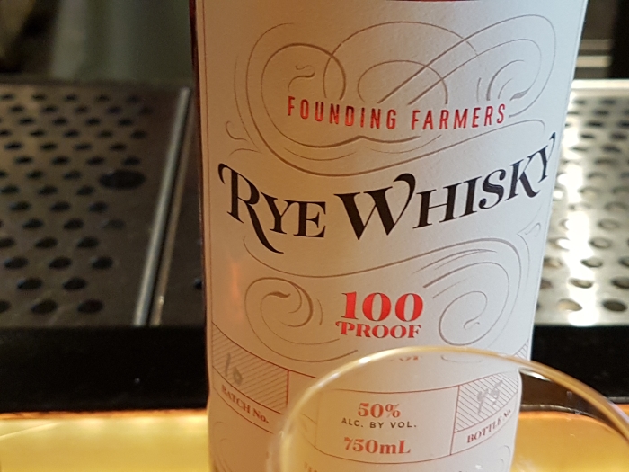 Rye Whiskey Bottle at The Farmers and Distillers Restaurant and Distillery in Washington DC