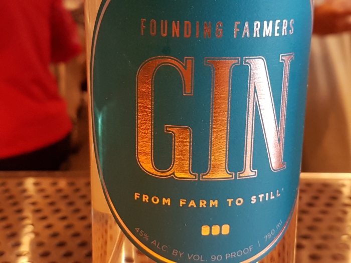 Gin Bottle at The Farmers and Distillers Restaurant and Distillery in Washington DC
