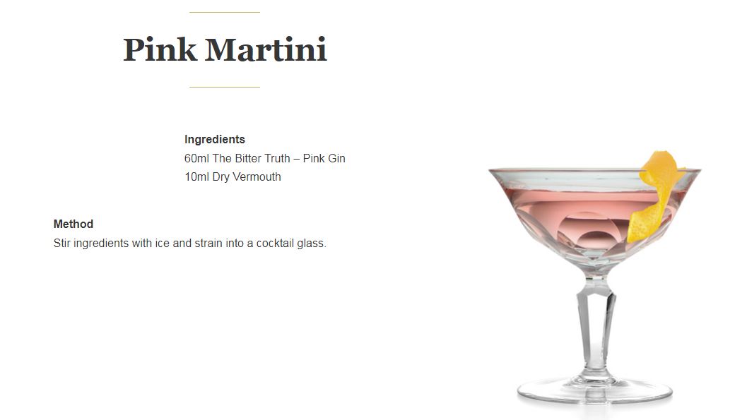 Pink Martini Cocktail Recipe