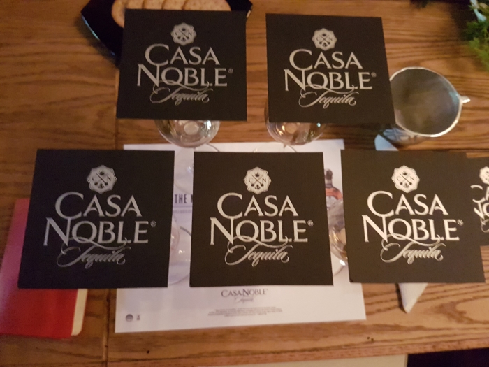 Glasses ready for tasting on a Casa Nobles tequila distillery tour