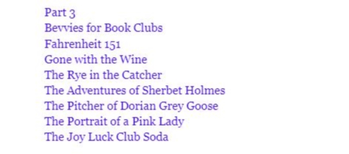 Tequila Mockingbird book review, sample page