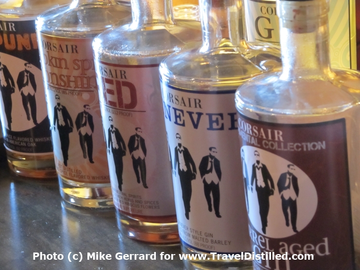 Bottles on a tour of the Corsair Distillery in Bowling Green, Kentucky.