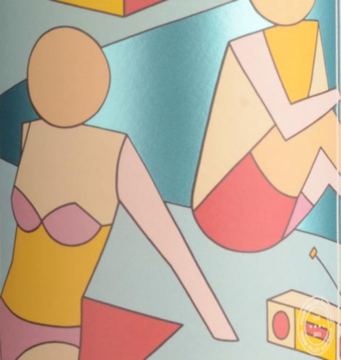Detail from the 2018 Label of a bottle of Four Pillars Australian Christmas Gin