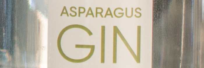 Hussingtree asparagus gin label
