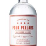 A bottle of Four Pillars Spiced Negroni Gin.