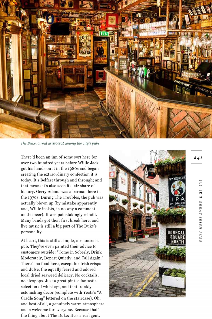 A sample page from the book From Barley to Blarney, a guide to Ireland's whiskey distilleries.