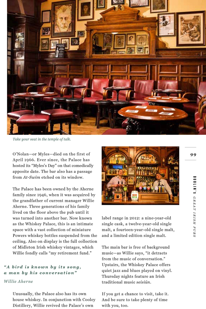 A sample page from the book From Barley to Blarney, a guide to Ireland's whiskey distilleries.