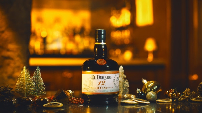 A bottle of El Dorado demerara rum from Guyana