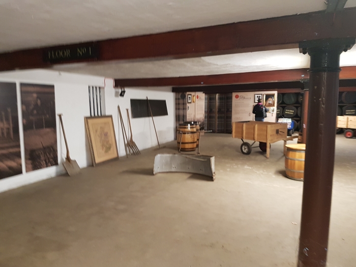 The old maltings room at the Glen Garioch Distillery in Aberdeenshire Scotland 1
