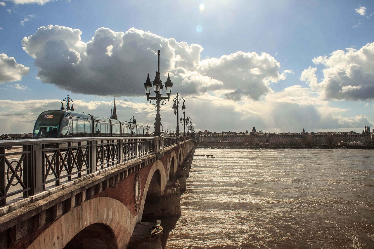 The River Charente in Bordeaux, France