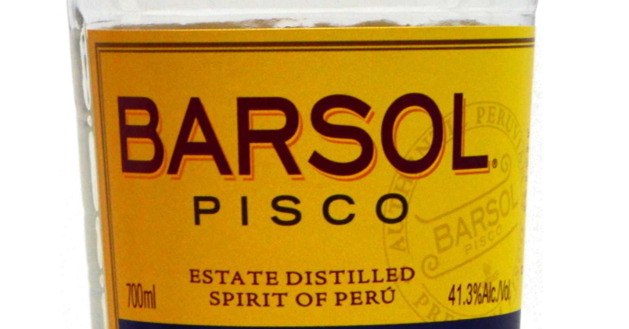 Barsol Pisco name on the label of a bottle