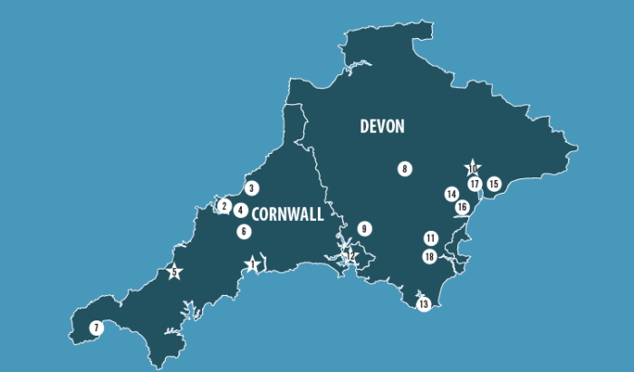 Britain in a Bottle Book Review Devon and Cornwall Map