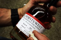 All Points West Distillery Whiskey Bottle