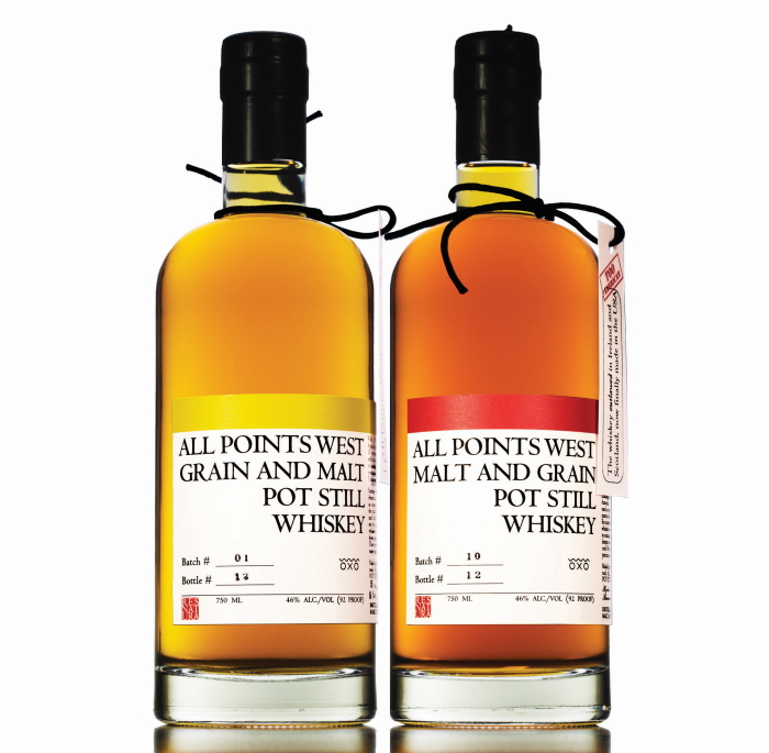 All Points West Distillery Whiskey Bottles