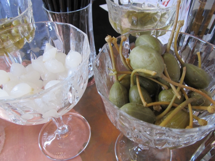 Ingredients for making a martini with Absolut Elyx vodka