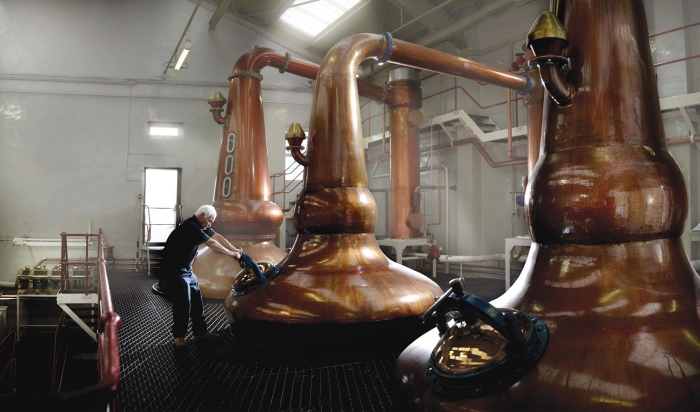 In the Glengoyne Distillery Stillhouse in Scotland