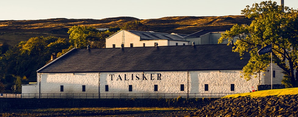 The Talisker Whisky Distillery on the Isle of Skye in Scotland