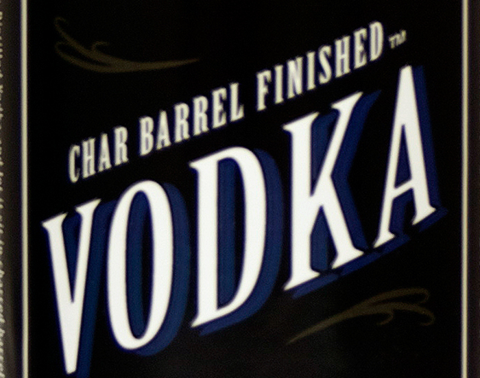 Heritage Distilling Char Barrel Finished vodka bottle label