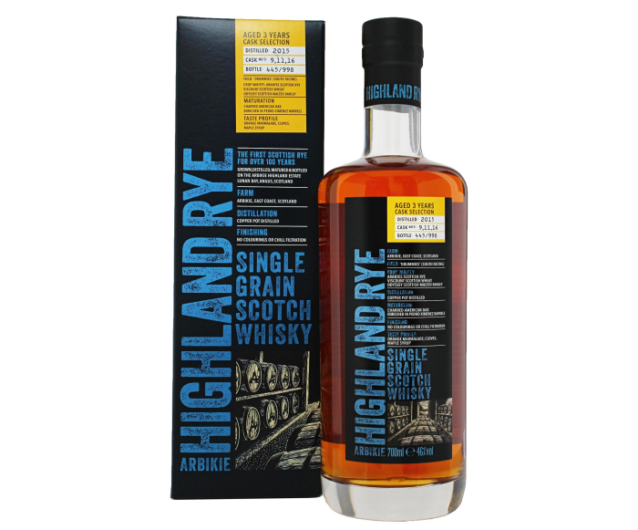 Arbikie Highland Rye Single Grain Scotch Whisky