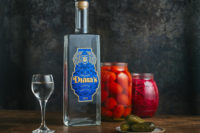 Dima's Vodka Bottle with pickles