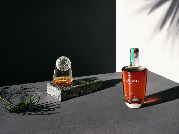 Equiano Afro-Caribbean rum on the rocks