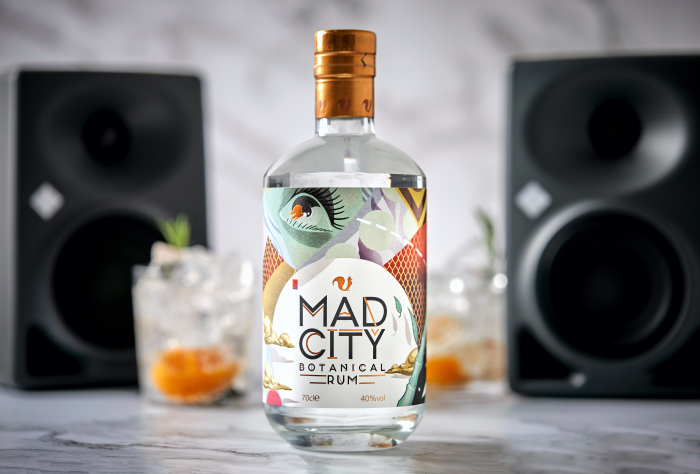 Bottle of Mad City Botanical Rum