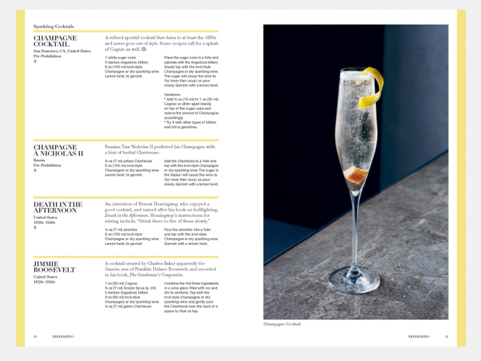 Spirited Cocktails from Around the World book sample spread