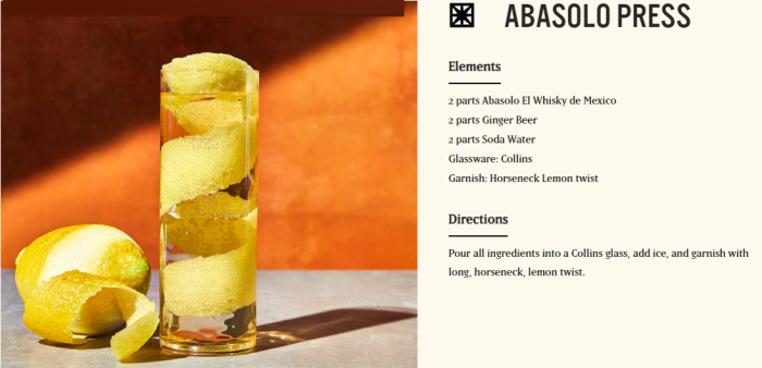 Abasolo Mexican Whisky Cocktail Recipe