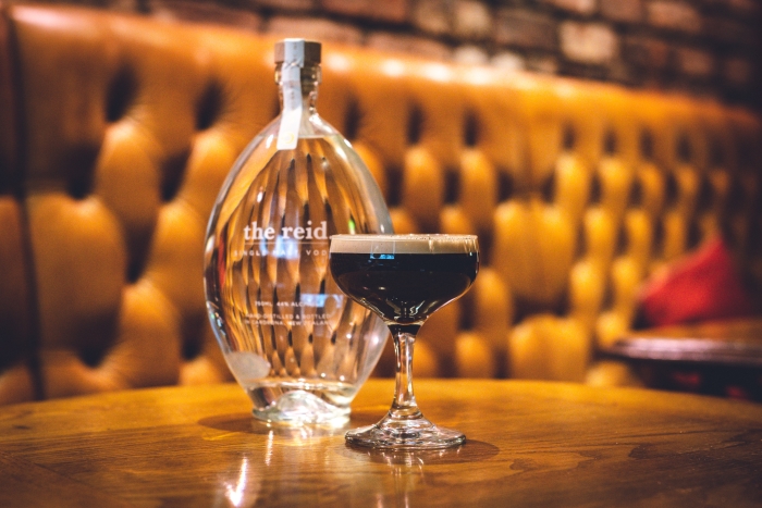 The reid single malt vodka from New Zealand with a vodka cocktail