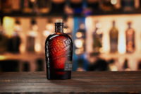 Bib and Tucker Bourbon Whiskey 6-year-old bottle on a bar