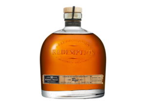 Bottle of Redemption Bourbon Whiskey 10-Year Barrel-Proof Rye