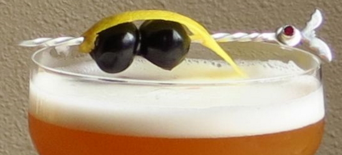 A Possible Amaretto Sour Garnish