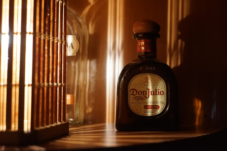 A bottle of Don Julio tequila