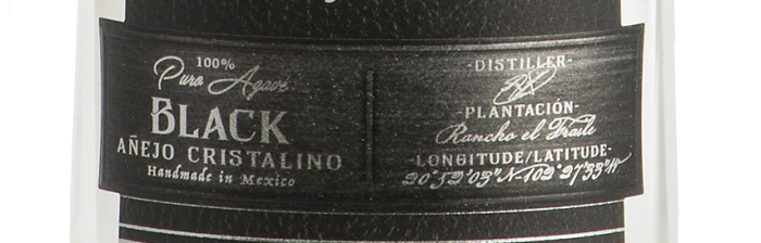 La Adelita Black Tequila label
