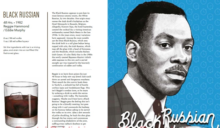 Cocktails of the Movies book review Black Russian cocktail recipe