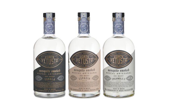 Some of the Corte Vetusto Range of Mezcals