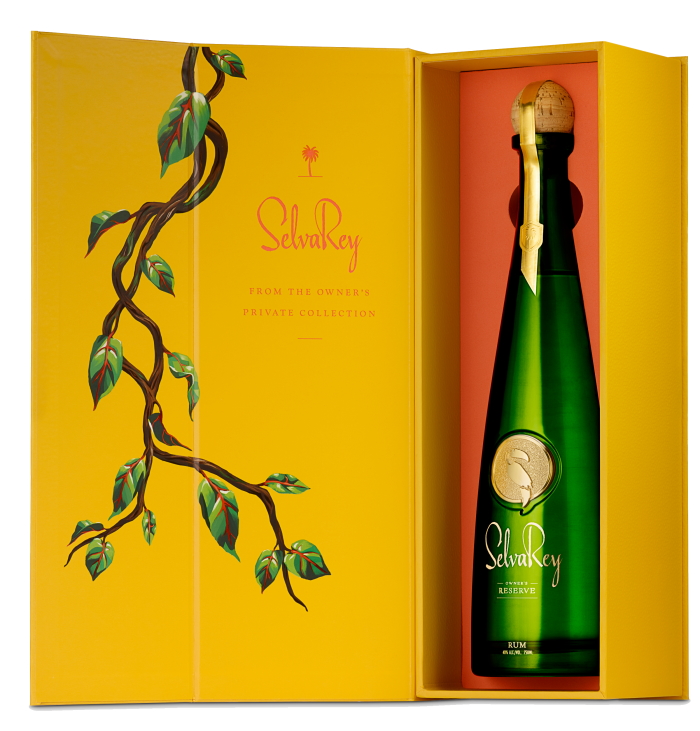 Bruno Mars SelvaRey Owner's Reserve Rum bottle in box