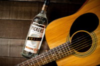 Pickers Original Vodka bottle with guitar