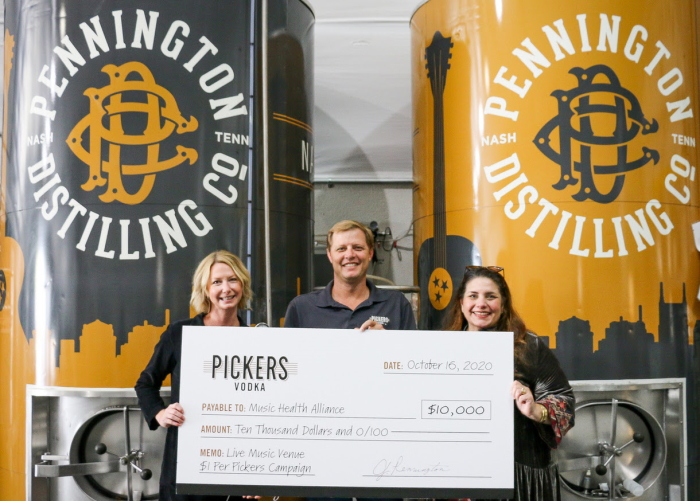 Pickers Original vodka check donation