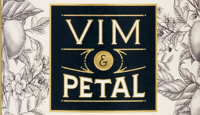 Vim and Petal Dry Gin label