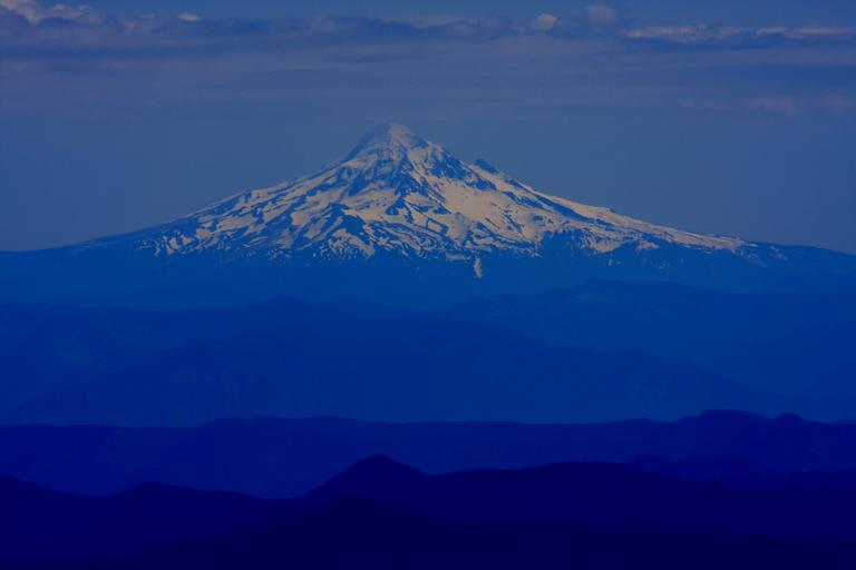 Mount Hood in the Cascade Mountains